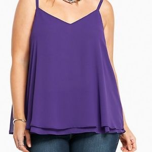 Torrid double layer chiffon swing Cami size 2
